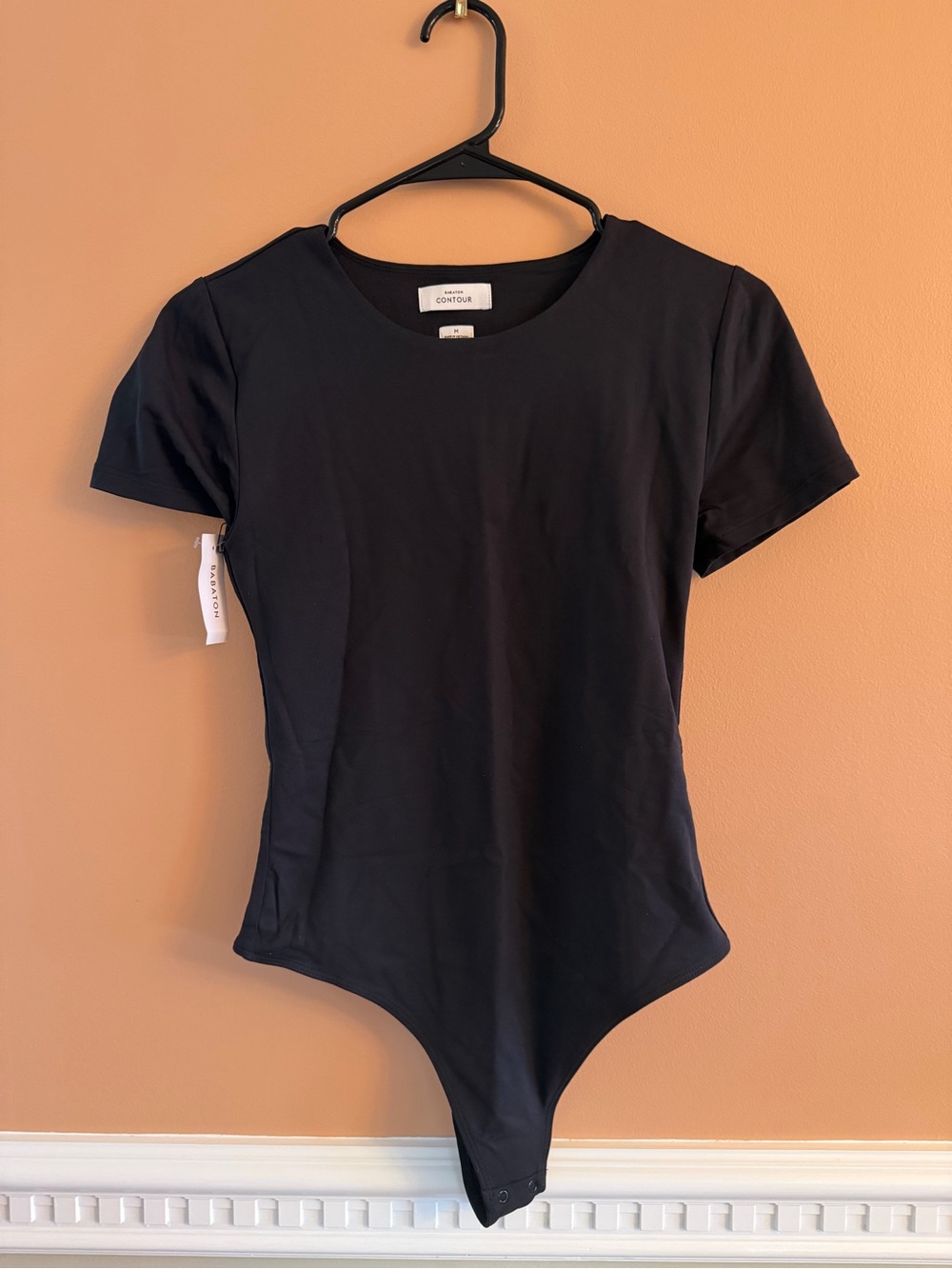 Aritzia Babaton Black Short Sleeve Contour Bodysuit